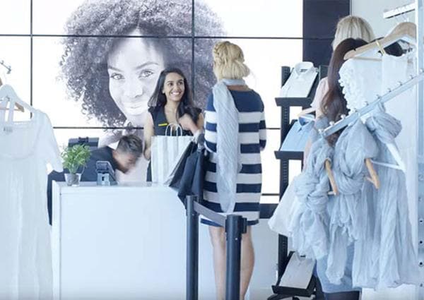 Woman shopping in retail store