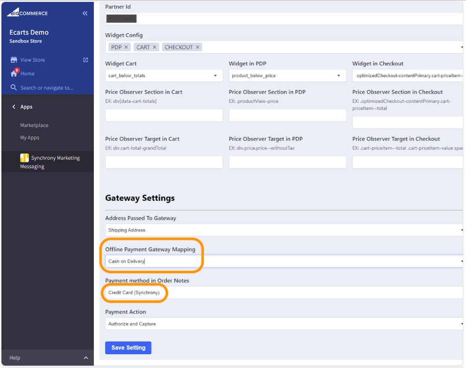 Modify Gateway Settings