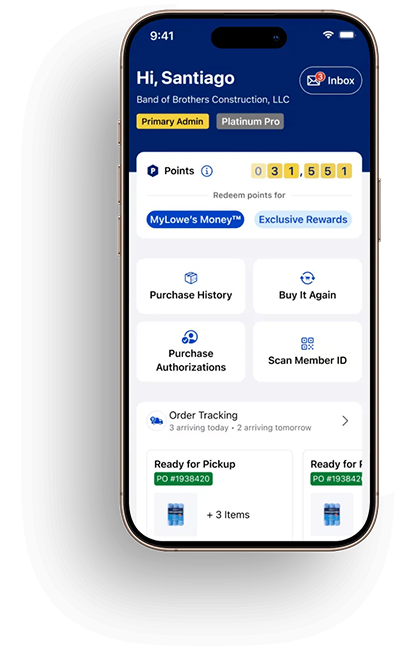 Lowe's app on phone